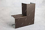 Кут жолоба металевого 90 градусів квадратного перерізу коричневий RAL 8017, фото 9
