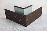 Кут жолоба металевого 90 градусів квадратного перерізу коричневий RAL 8017, фото 8