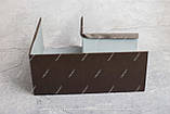 Кут жолоба металевого 90 градусів квадратного перерізу коричневий RAL 8017, фото 6