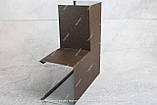 Кут жолоба металевого 90 градусів квадратного перерізу коричневий RAL 8017, фото 4