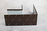 Кут жолоба металевого 90 градусів квадратного перерізу коричневий RAL 8017, фото 3