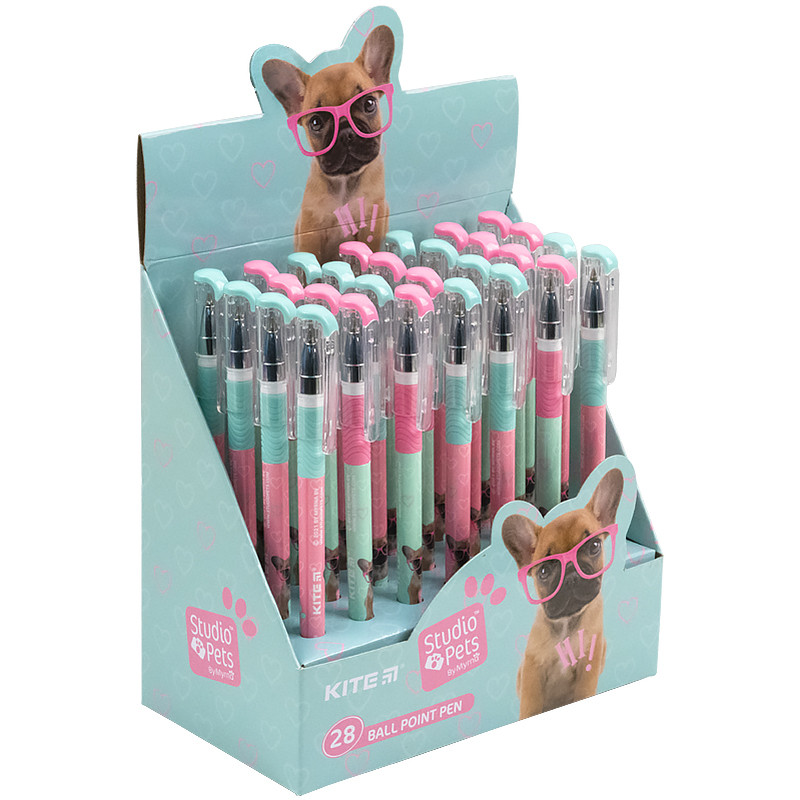 Ручка кулькова Kite Studio Pets Синя SP21-032