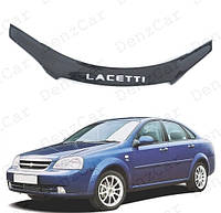 Дефлектор капота Chevrolet Lacetti Sd 2003\Мухобойка Шевроле Лачетти седан_евро крепеж