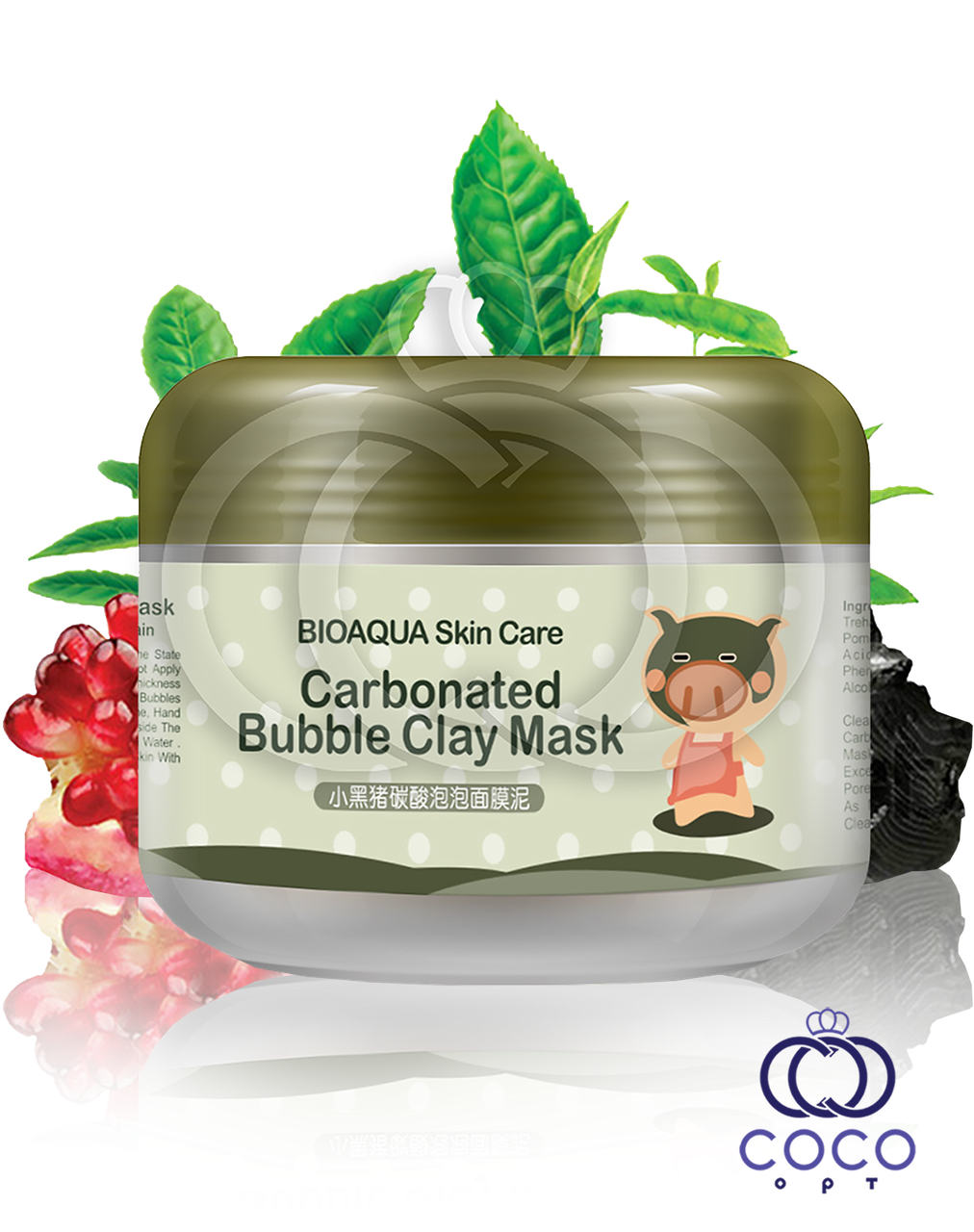 Маска для обличчя киснева бульбашкова очисна та відлущувальна BIOAQUA Carbonated Bubble Clay Mask 100 г, фото 1