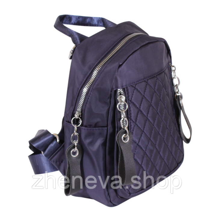 Стильний гарний синій рюкзак водонепроникний текстиль, фото 1