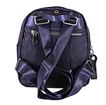 Стильний гарний синій рюкзак водонепроникний текстиль, фото 6