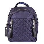 Стильний гарний синій рюкзак водонепроникний текстиль, фото 2