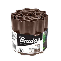 Бордюр хвилястий Bradas 9мx20см, коричневий (OBFB 0920)