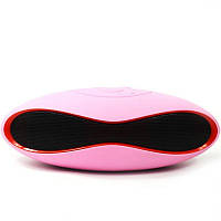 Портативная колонка серия Soft Touch Baymax Bluetooth (прорезиненная, овальная, FM) Pink