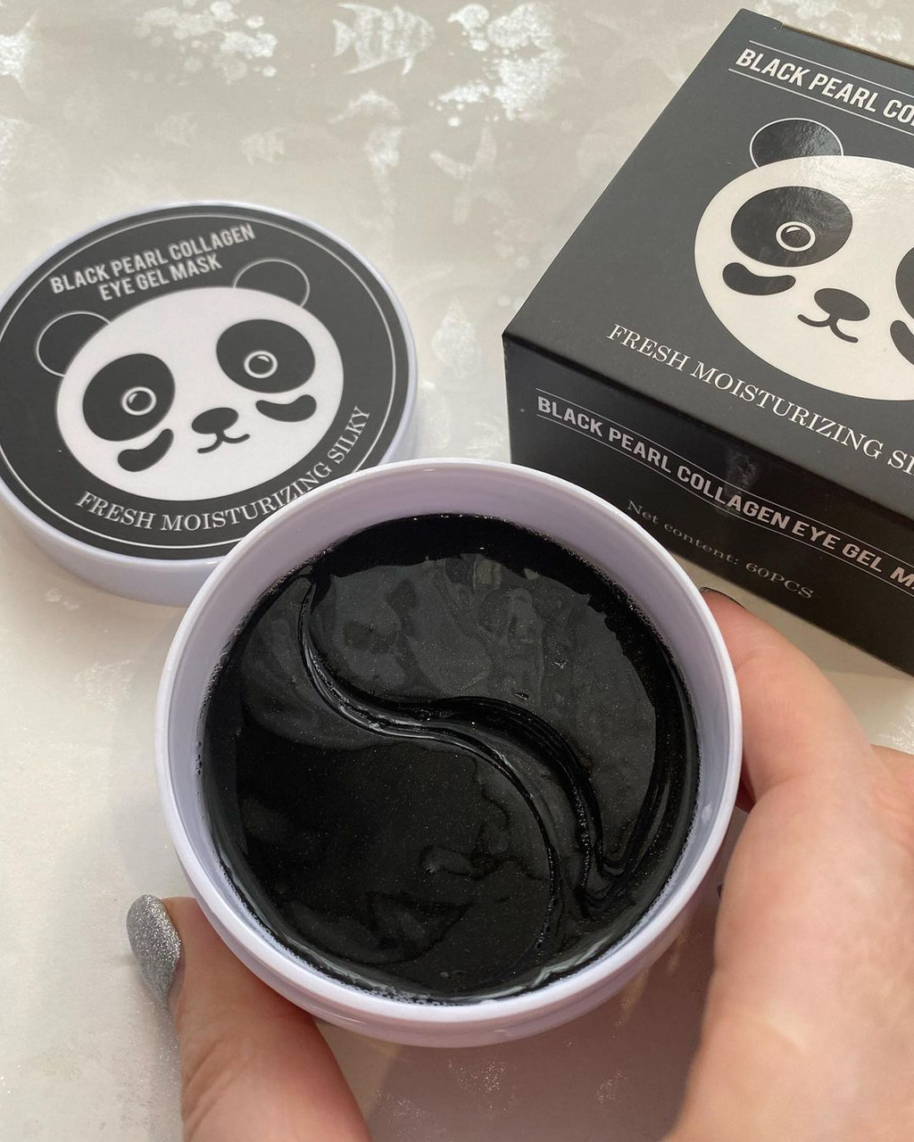Гідрогелеві патчі SERSANLOVE Black Collagen Eye Gel Mask з екстрактом чорного перлів і колагеном 60 шт