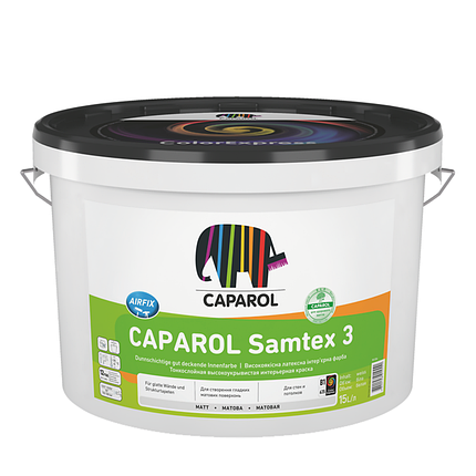 Інтер'єрна фарба Caparol Samtex 3 B3 (9,4 л) латексна, фото 1