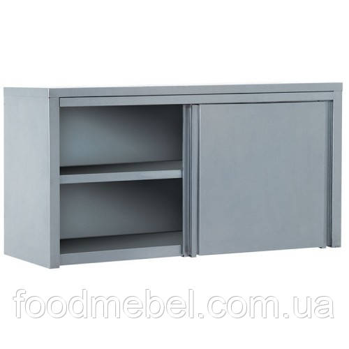 Полиця закрита з дверцятами з нержавіючої сталі, фото 1