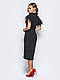 Екстравагантна жіноча коктейльна сукня чорного кольору, фото 4