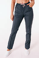 Медицинские штаны женские с карманами (стрелка) Темно-серый