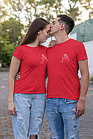Парні футболки для закоханих із келихами.