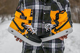 Чоловічі кросівки Nike Air Force SF "Black\Yellow"