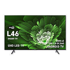 Телевізор ТВ безрамочный Philips Led TV L46 I Android 13.0 I Wi-Fi I Smart I USB 3.0