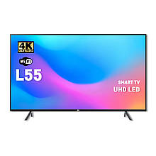 Телевізор безрамковий TV Xiaomi Led TV L55 I Android 9.0 I Wi-Fi I Smart I USB 3.0