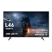 Телевизор с тонкой рамкой Samsug Led TV L46 I Android 13.0 I Wi-Fi I Smart I USB 3.0