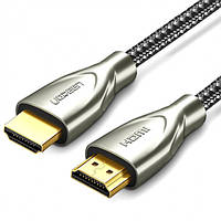 Кабель HDMI UGREEN HDMI to HDMI v2.0 UltraHD 4K-3D Braided Nylon 2 м Gray (HD131)