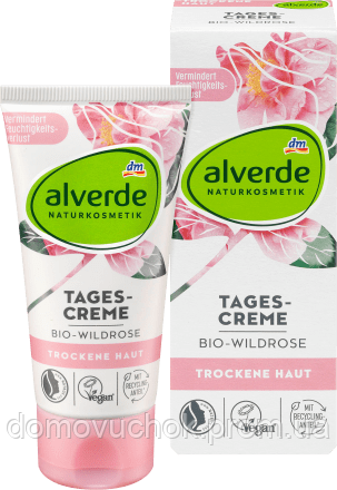 Денний крем alverde NATURKOSMETIK Tagescreme Bio-Wildrose 50мл