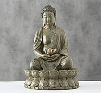 Декоративный фонтан Будда полистоун антрацит