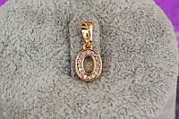 Кулон Xuping Jewelry буква O 1,2 см золотистый