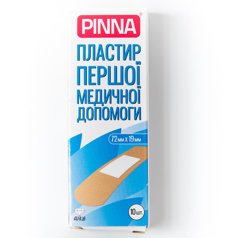 Пластир медичний Пінна на тканинній основі 72мм*19мм №10, фото 1