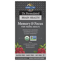 Натуральная добавка Garden of Life Dr. Formulated Brain Health, Memory & Focus for Young Adults, 60 таблеток