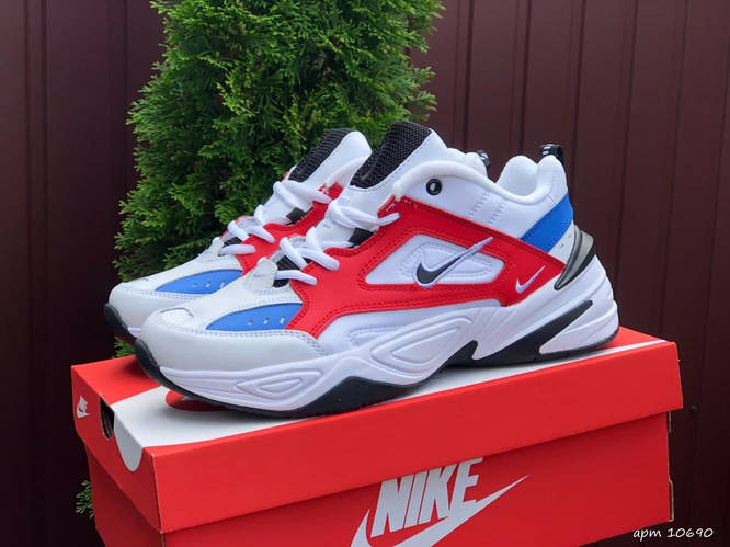 Мужские кроссовки белые с красным Nike M2K Tekno только 45 размер,найк ...