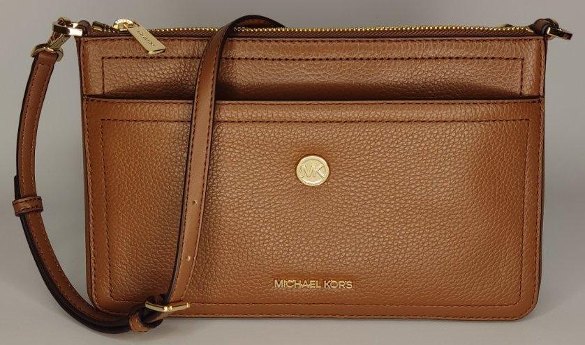 Michael Kors Maisie Medium Pebbled Leather 3-in-1 Crossbody Bag In Brown