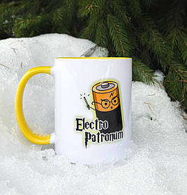 Чашка жовта "Electro patronum"