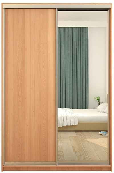 Шкаф-купе 1100х450х2400 Фасад ДСП+Зеркало