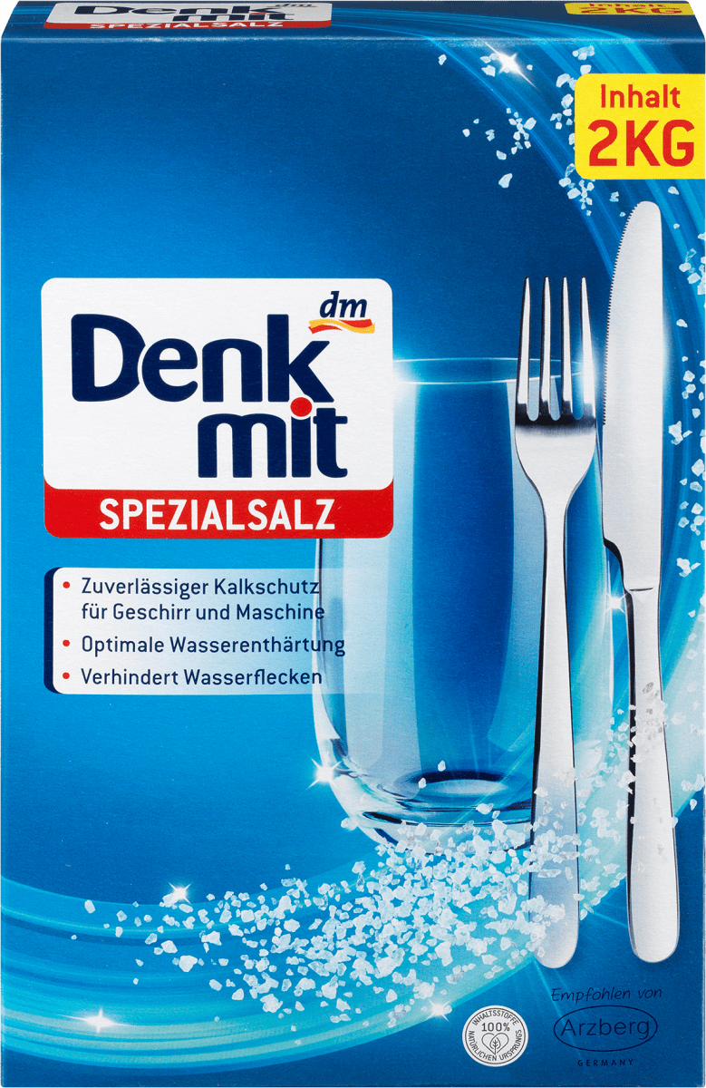 Сіль для посудомийних машин Denkmit Spezialsalz, 2kg.