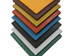 Гумова плитка 500мм*500мм, H=30мм EURO гумове покриття для фітнес клубів майданчиків, фото 2