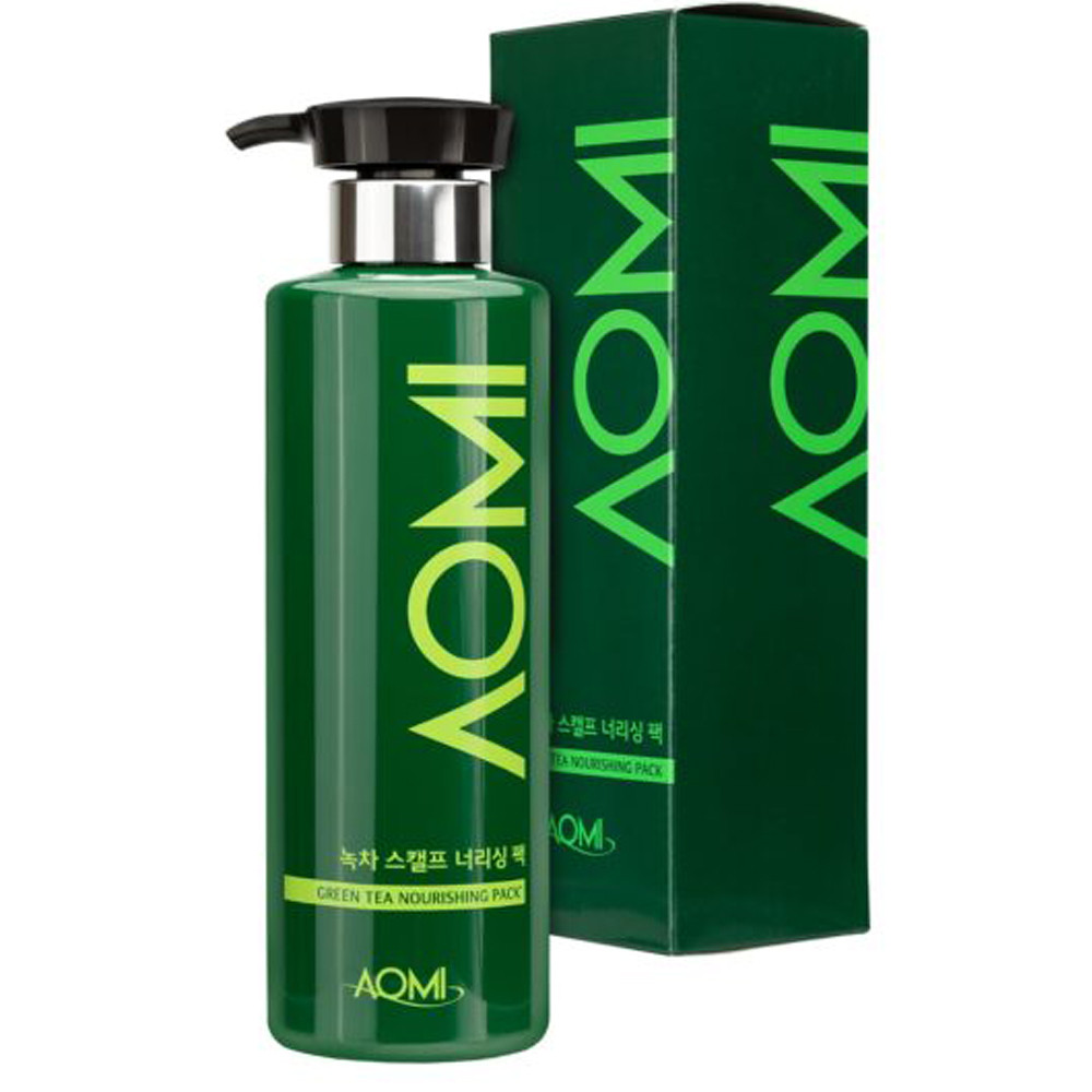 Маска проти випадіння волосся AOMI Green Tea Leaf Nourishing Pack 500 мл, фото 1