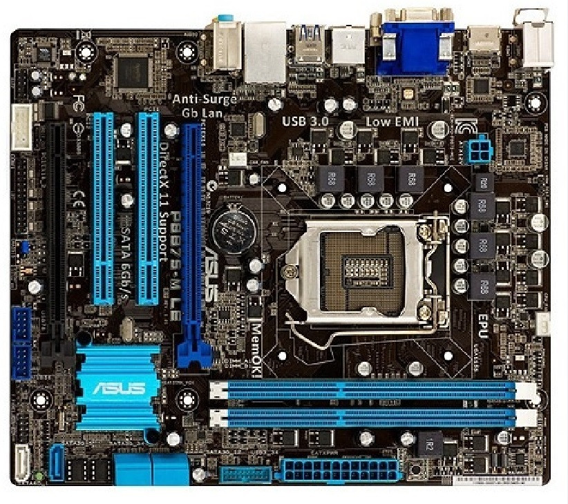 Материнська плата  ASUS P8B75-M LE (VGA/DVI/HDMI)   Socket 1155  OEM Гарантия 3 мес.