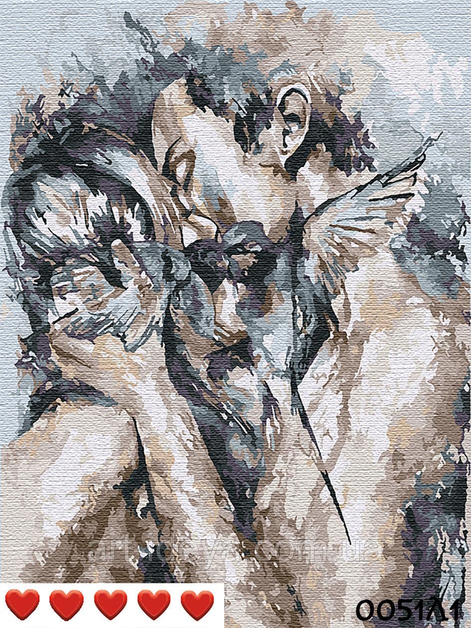 Картина за номерами (малювання по цифрам, живопис) 0051Л1 (Пара закоханих)