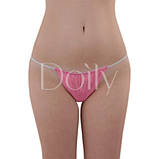 Труси стрінги жіночі Doily одноразові рожеві 50шт, фото 4