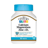 Витамины и минералы 21st Century Calcium Magnesium Zinc + D3, 90 таблеток