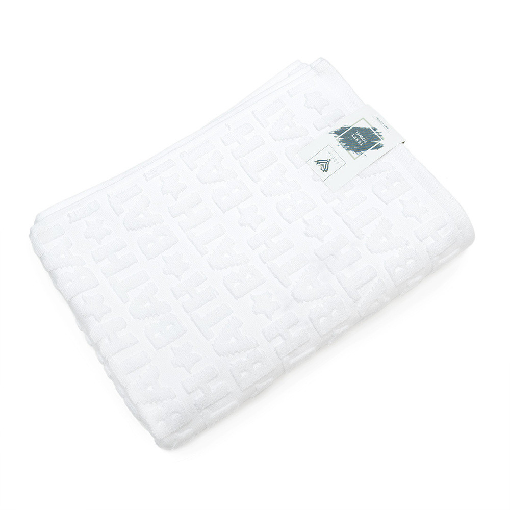 Махровий рушник Bath TM IDEIA 70х140 см білий