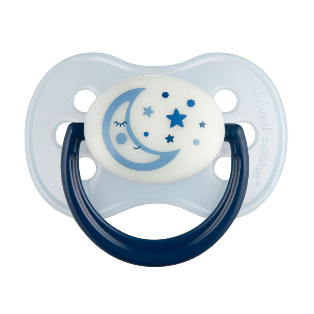 Пустушка кругла (18+ міс.) блакитна Canpol Babies Night Dreams (5903407226415)