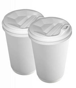 Стакан білий 350 мл двошаровий