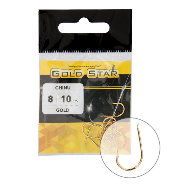 Гачок Gold Star Chinu Gold 1/0 8шт.