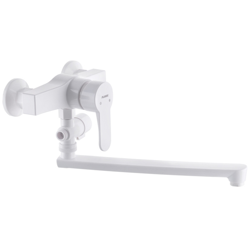 Змішувач для ванни PLAMIX Mario-006 (W) Білий (без шланга та лійки) (PM0603)