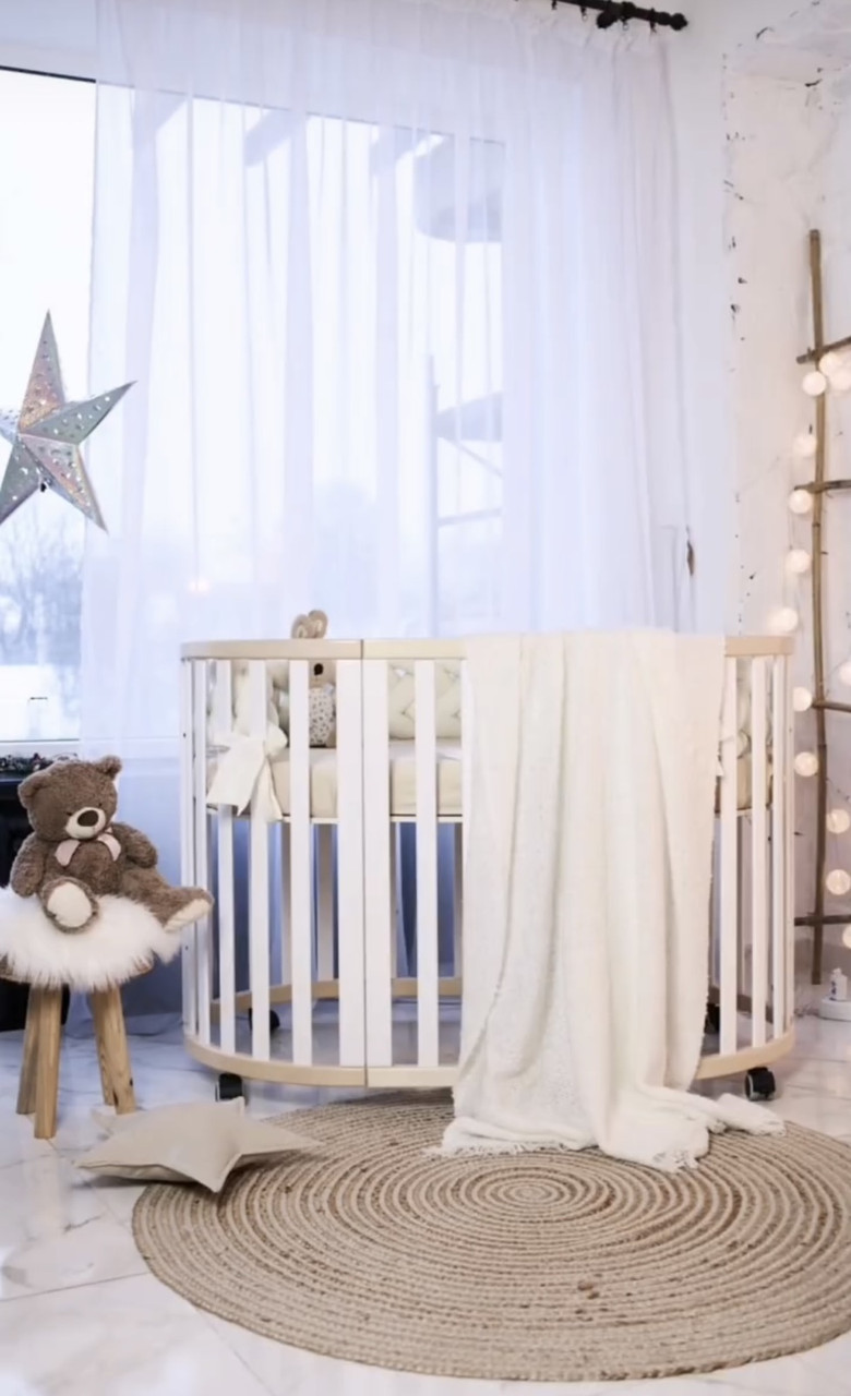 Дитяче ліжечко Angelo Кругле овальне.