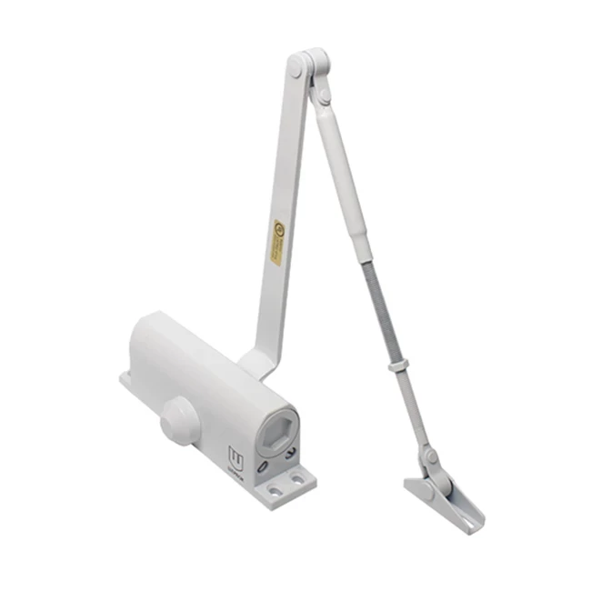 Дверний доводчик Sherlock B3W білий RAL 9016 до 65 кг, фото 1