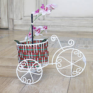 Кашпо велосипед із кошиком 18*35 см Гранд Презент 123987