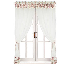 Комплект штор батіст 2 од. Red Rose" 170х145 см Гранд Презент