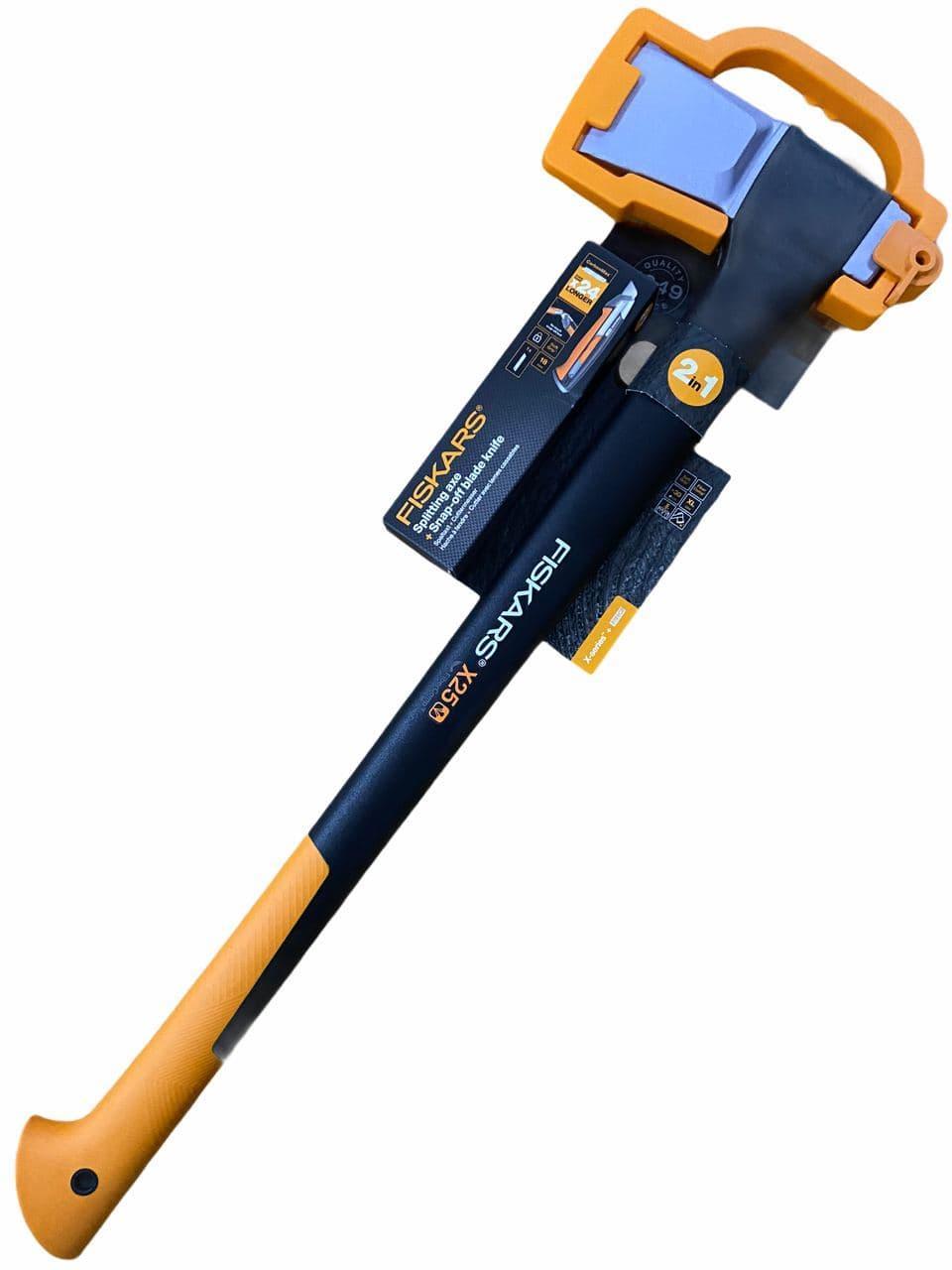 Топор-колун Fiskars х25 XL + нож Fiskars Pro CarbonMax (18 мм) - фото 1 - id-p1569596062